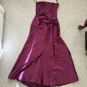 Vintage Jessica McClintock Strapless Plum Dress size 6 - great condition